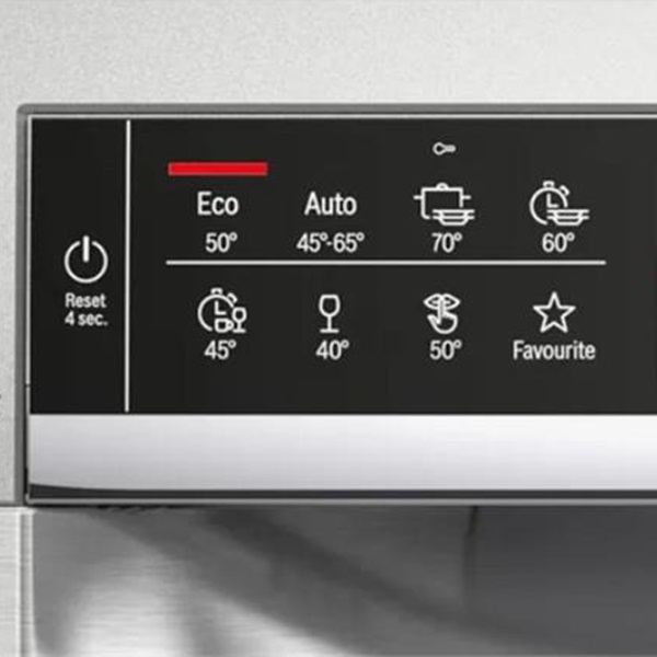M&aacute;y rửa b&aacute;t Bosch SMS6ECI93E gi&uacute;p điều chỉnh nhiệt độ rửa b&aacute;t ph&ugrave; hợp