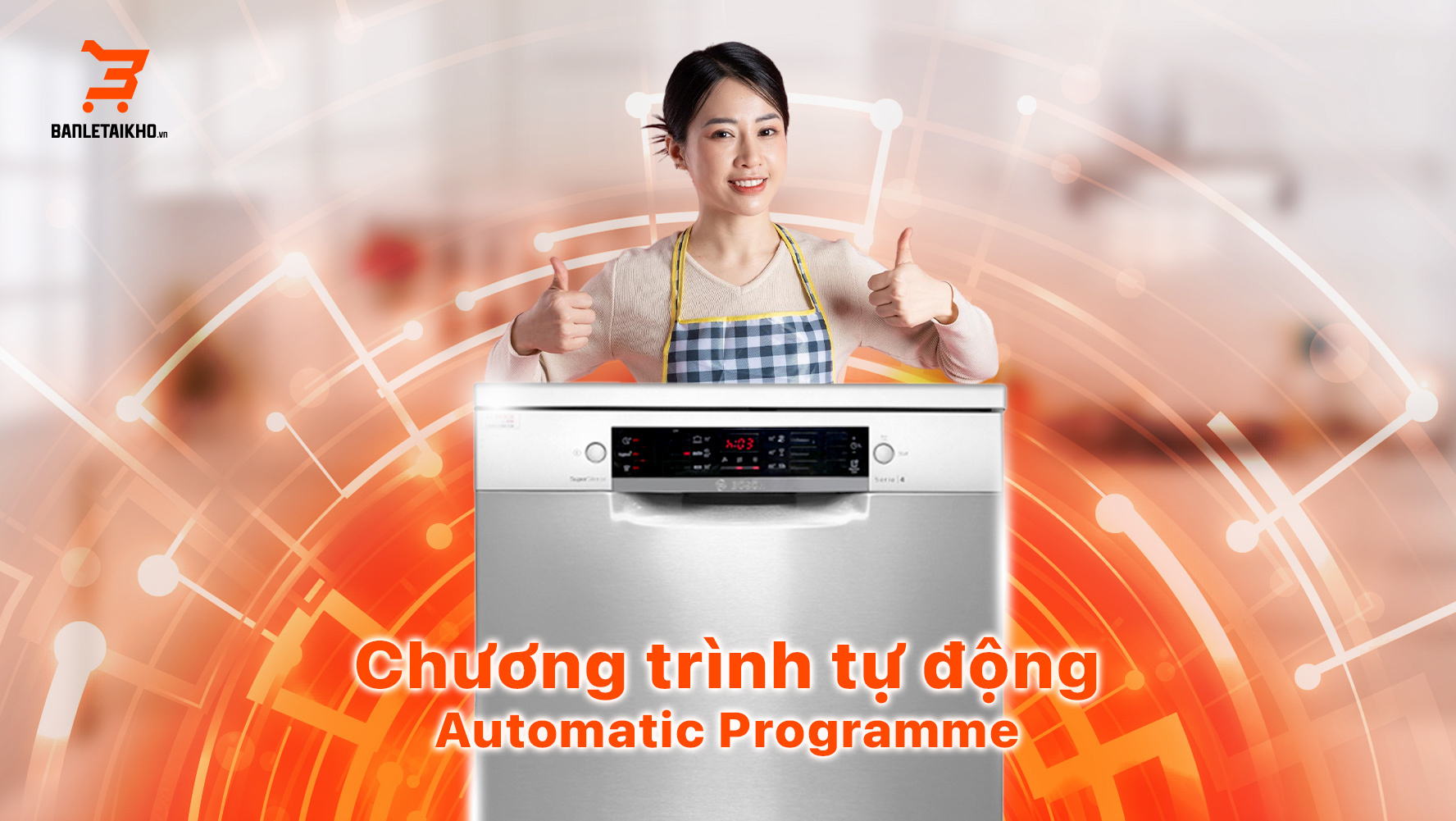 Automatic Programme tự động điều chỉnh nhiệt độ v&agrave; lượng nước ph&ugrave; hợp