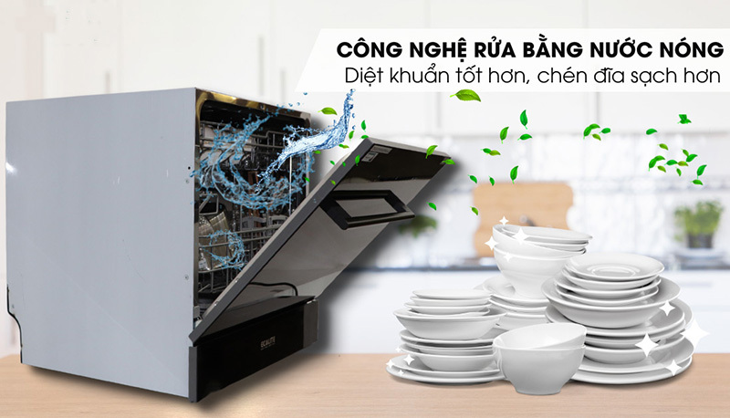 M&aacute;y Rửa Ch&eacute;n Mini 8 Bộ Ecalite EDW-UF6080BL