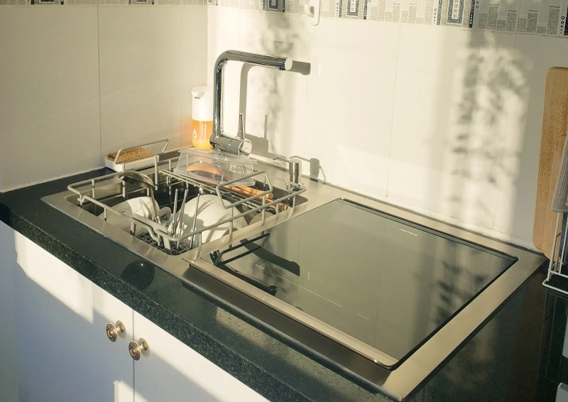 M&aacute;y rửa ch&eacute;n t&iacute;ch hợp chậu rửa Hafele HDW-SD90A 539.20.530 c&oacute; khả năng tiết kiệm nước v&agrave; năng lượng