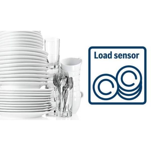M&aacute;y rửa b&aacute;t Bosch SMS6ECI07E c&oacute; thể x&aacute;c định ch&iacute;nh x&aacute;c lượng b&aacute;t đĩa v&agrave; điều chỉnh lượng nước ph&ugrave; hợp