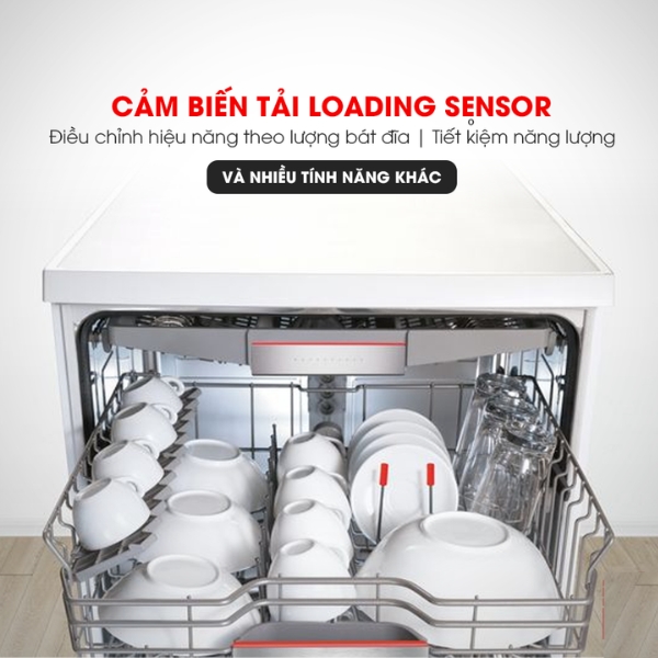 M&aacute;y rửa b&aacute;t Bosch SMS6ZCI49E sở hữu cảm biến tải th&ocirc;ng minh
