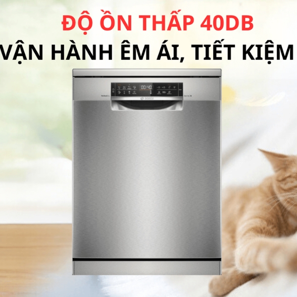 M&aacute;y rửa b&aacute;t Bosch SMS6ZCI49E sở hữu độ ồn chỉ 42 dB