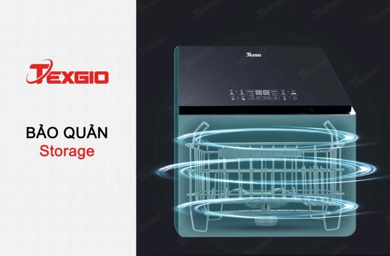 M&aacute;y rửa ch&eacute;n Texgio Dishwasher TGUS06HA