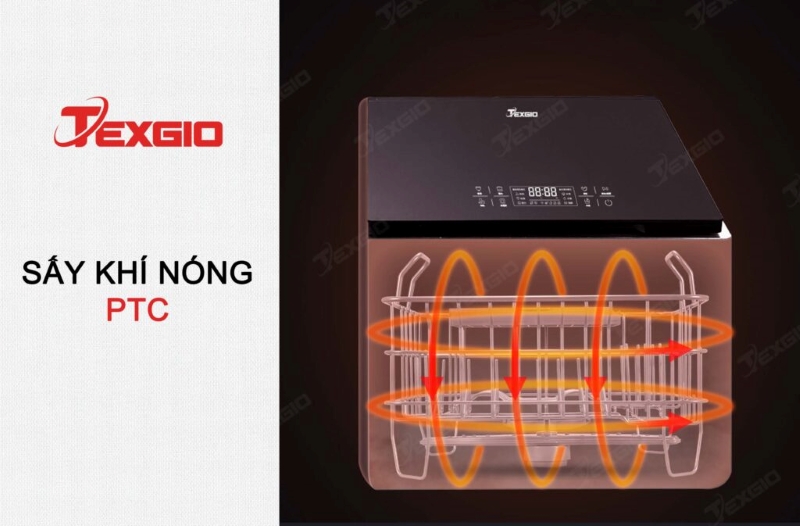 M&aacute;y rửa ch&eacute;n Texgio Dishwasher TGUS06HA