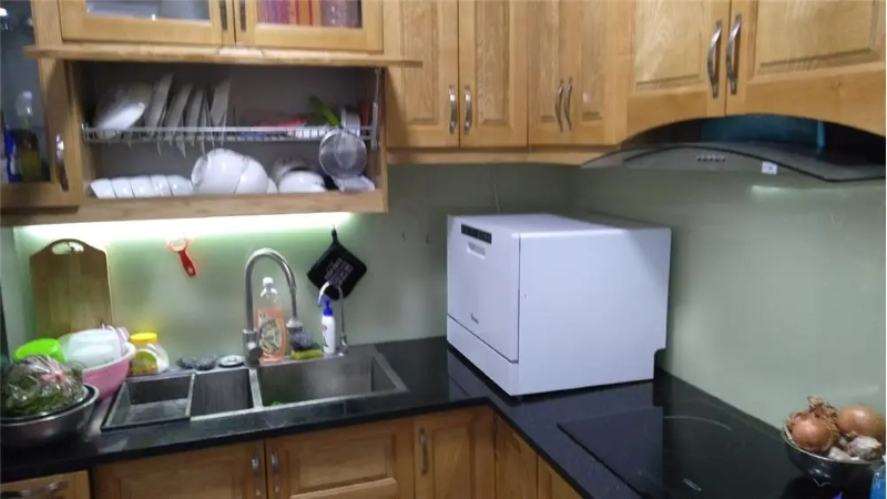 M&aacute;y rửa b&aacute;t Texgio Dishwasher TG-DT2022B - Mini 6 bộ tự động mồi nước hoạt động &ecirc;m &aacute;i