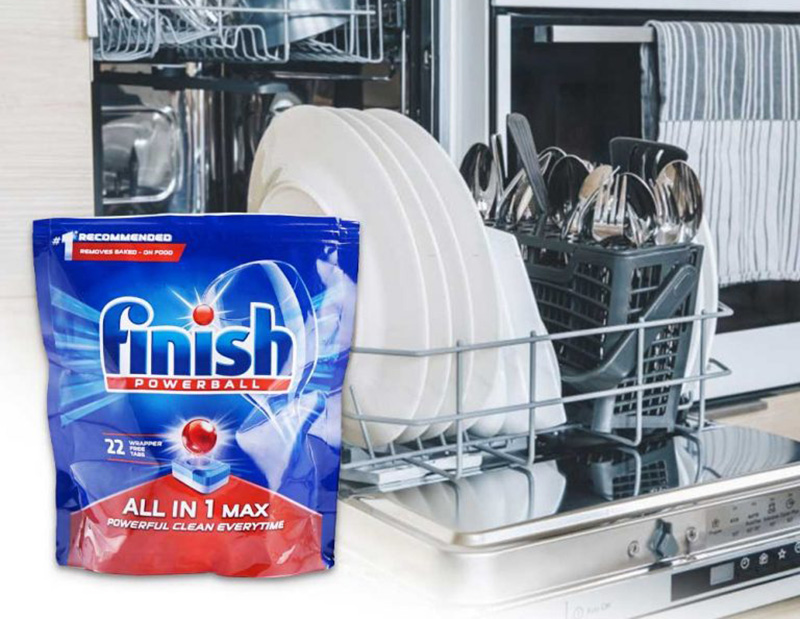 Viên rửa bát Finish All In 1 Max 22 đảm bảo hiệu quả làm sạch vượt trội