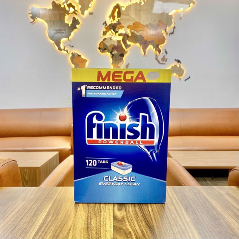 Vi&ecirc;n rửa b&aacute;t Finish Classic 120 vi&ecirc;n c&oacute; c&ocirc;ng thức l&agrave;m sạch s&acirc;u