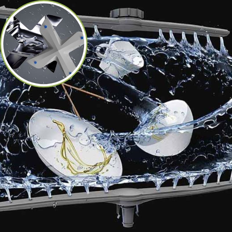 Công nghệ Vortex 4 vòi phun giúp đánh bay vết bẩn cứng đầu